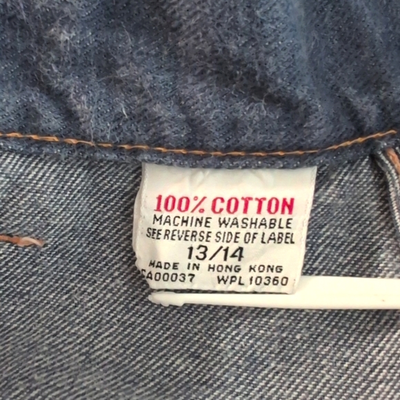 VTG cotton denim a-line midi jean skirt w zipper pockets. Med. 13/14. 27" Waist - Picture 8 of 9